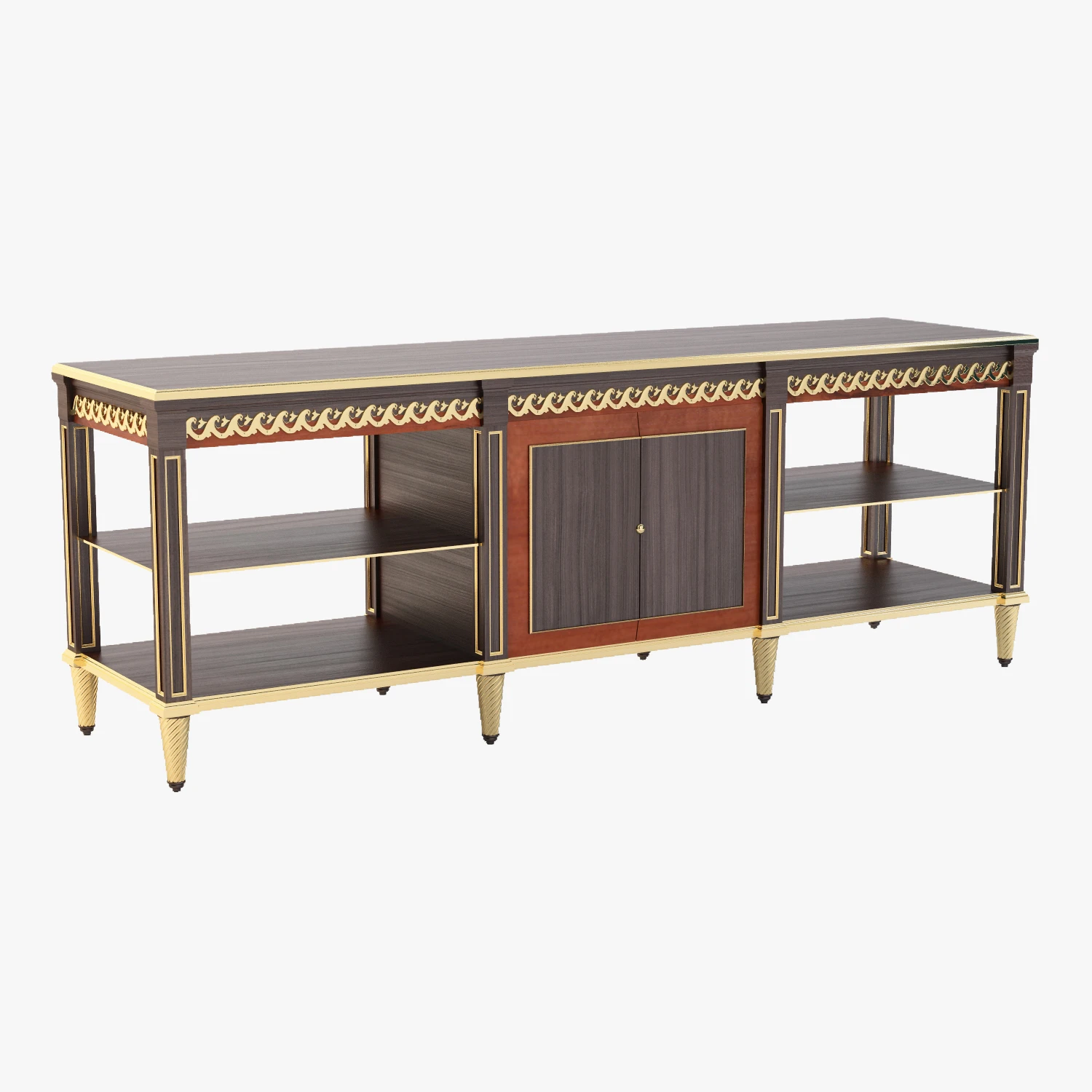 Classic Console Chester Drawer 3D Model_01